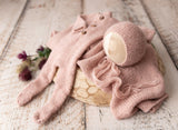Taran Romper, Bonnet & 60" Wrap Sets - FleurFotoKnits