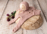 Taran Romper, Bonnet & 60" Wrap Sets - FleurFotoKnits